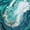 Teal Blue Abstract, variant on Elephant Stock Blue Liquid Marble Abstract Wall Art - Horizontal Canvas Wall Art - Living Room Wall Decor - Abstract Canvas - Blue And Gray Decor - 12" x 8"