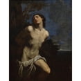thumbnail image 2 of Guido Reni 12x14 Black Ornate Wood Framed Double Matted Museum Art Print Titled: Saint Sebastian, 2 of 5