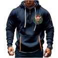 thumbnail image 1 of Sudadera con capucha para hombre, informal, con estampado, deportiva, de manga larga, blusa de poliéster, 1 of 4