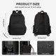 thumbnail image 2 of Black School Backpack, Cute Bookbag For School Teens Gilrs Boys, Casual Back Pack Rucksack, Lightweight Daypack C Black, 2 of 5