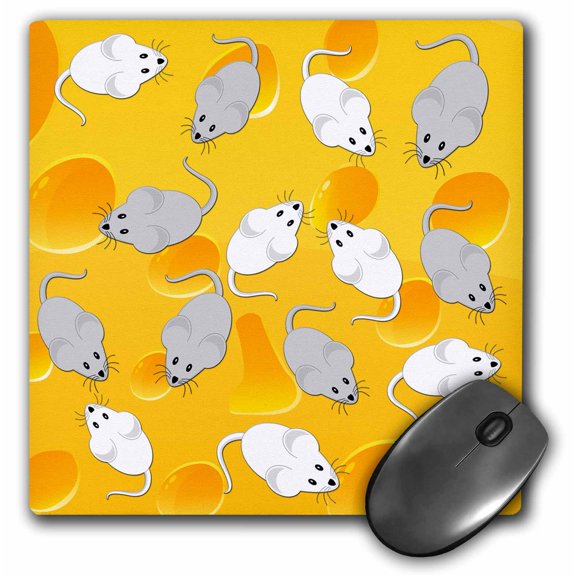 3dRose, Funny mice on Cheese, MousePad