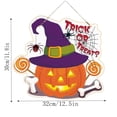 thumbnail image 3 of Halloween Door Hangings Sign, Happy Halloween Paper Farmhouse Wall Decor, Rustic Paper Hanging Decoration Outdoor Signs, For Front Door and Porch Entryway Decor, 3 of 5