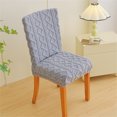 thumbnail image 2 of Nituyy Elastic Chair Cover, Soft Plush Chair Back Cover Jacquard Dining Chair Cover Home Decor, 2 of 4