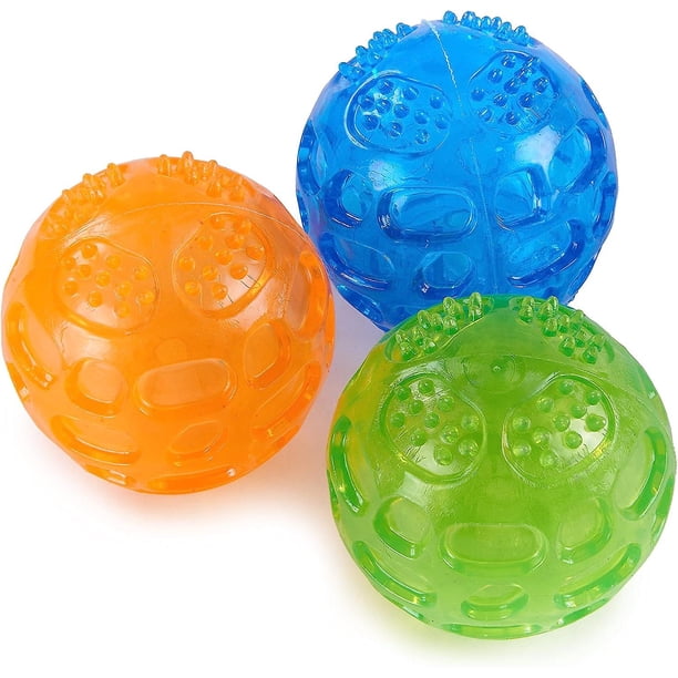Juego de bolas para perros con sonido de 3 bolas flotantes para perros de agua, pelota chillona para perros indestructible animosa para entrenamiento Rojo Verde Cocina, Decoración y Otros