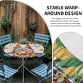 thumbnail image 2 of Hello Fall Round Tablecloth for 36-44 Inch Tables, Fitted Table Cover with Elastic Edge, Thanksgiving Gnomes Botanical Turkey Waterproof Outdoor Table Cloth Protector for Patio Garden Dinner Picnic, 2 of 9