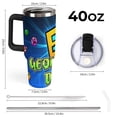 thumbnail image 3 of Geometry Dash 40 Oz Tumbler with Handle And Straw, Stainless Steel Double Wall Vacuum Insulated Coffee Cup Travel Mug for Gym, Outdoors, Commute, Work, 3 of 8
