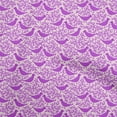 thumbnail image 1 of oneOone Silk Tabby Purple Fabric Asian Bird Block Print Sewing Material Print Fabric By The Yard 42 Inch Wide, 1 of 4