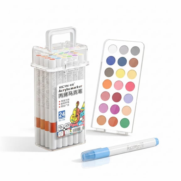 Acrylic Paint Markers,Brush Tip Art Markers, Water Based Acrylic Pens for Rock, Wood, Fabric, Glass, Stone Painting and DIY Crafts