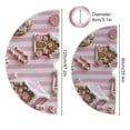 thumbnail image 5 of Yayeee Christmas Tree Skirt 35 inches for Xmas Tree Holiday Party Decoration, Pink Gingerbread Houses, 5 of 6
