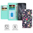 thumbnail image 5 of CoverON For Google Pixel 8 Pro Wallet Case, RFID Blocking Vegan Leather 6x Card Slot Holder Cover Flip Folio Phone Pouch, Navy Flower, 5 of 6