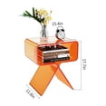 thumbnail image 3 of Solaround Acrylic Side Table Nightstand, 15.4''L x 11.8''W x 17.7''H, Orange, 3 of 7