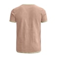 thumbnail image 5 of Rvwovn Men's Contrast Trim Short Sleeve T-Shirt - Crew Neck Summer Lightweight Tee, Cotton Linen Blend, 5 of 5