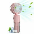 thumbnail image 2 of Portable Hand Fan With Mist Spray Handheld Fan With Transparent Tank Water Replenisher Foldable Fan Portable Hand Standing Up Quiet Lightweight For Travel, 2 of 9