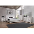 thumbnail image 5 of Contemporary Style 1pc King Size Platform Bed White Finish Solid Wood Bedroom Furniture, 5 of 5