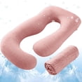 thumbnail image 1 of Funda para Almohada de Embarazo Sasttie 145 cm en Forma de U con Tejido Refrescante Color Rubor, 1 of 9