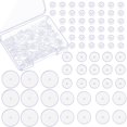 thumbnail image 1 of Discos para piercing Hicarer, 200 piezas, respaldos de silicona transparente para aretes, 1 of 7