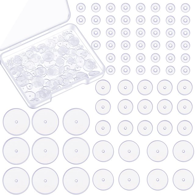 Discos para piercing Hicarer, 200 piezas, respaldos de silicona transparente para aretes