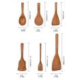 thumbnail image 3 of Wooden Spoon for Cooking, Cooking Utensil, 12 in Solid Wood, Kitchen Utensil, Hanging Hole Storage, Daily Home Prep, Brown, 1 Pc, 3 of 7