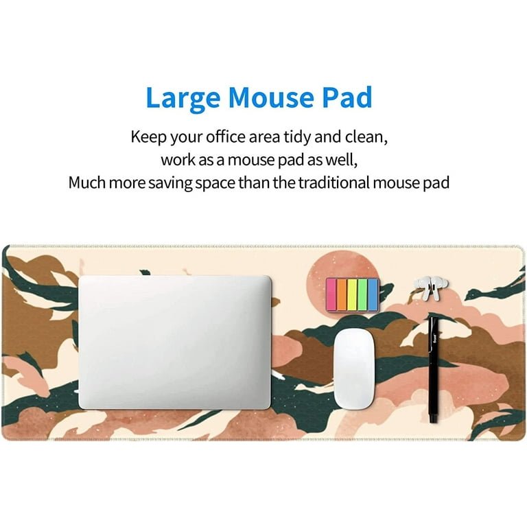 Japanese Fish Gaming Mouse Pad XL, Extended Stitched Edges