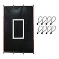 thumbnail image 4 of DYNWAVECA Baseball Batting Cage Backdrop Backstop Padding Mat with Elastic Ropes Practice Tool with Strike Zone Heavy Duty for Pitching, 4 of 9