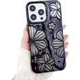 thumbnail image 6 of for iPhone Case,Luxury 3D Flower Hollow Floral ElectroPlated Gradient Bumper Camera Lens Protection Soft Shockproof Phone Case (Silver,iPhone 12 Pro), 6 of 6