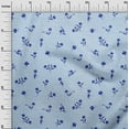 thumbnail image 3 of oneOone Cotton Cambric Grayish Blue Fabric Floral Floral Silhouette With Texture Diy Clothing Quilting Fabric Print Fabric By Yard 42 Inch Wide, 3 of 4