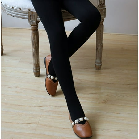 

Toddler Kids Baby Girls Solid Cotton Thick Lined Warm Full Leggings Pantihose Stretchy Basic Full Length Pants Pantyhose For Winter Stocking