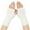 White, variant on Wancir Women Winter Warm Knit Fingerless Gloves Hand Crochet Thumbhole Arm Warmers Mittens