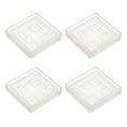 thumbnail image 1 of Uxcell 4 Pcs Copas de Caucho Cuadradas para Muebles, Protectores de Piso Cuadrados Transparentes para Pisos Ajuste 1.4 - 2.2 pulgadas, 1 of 5