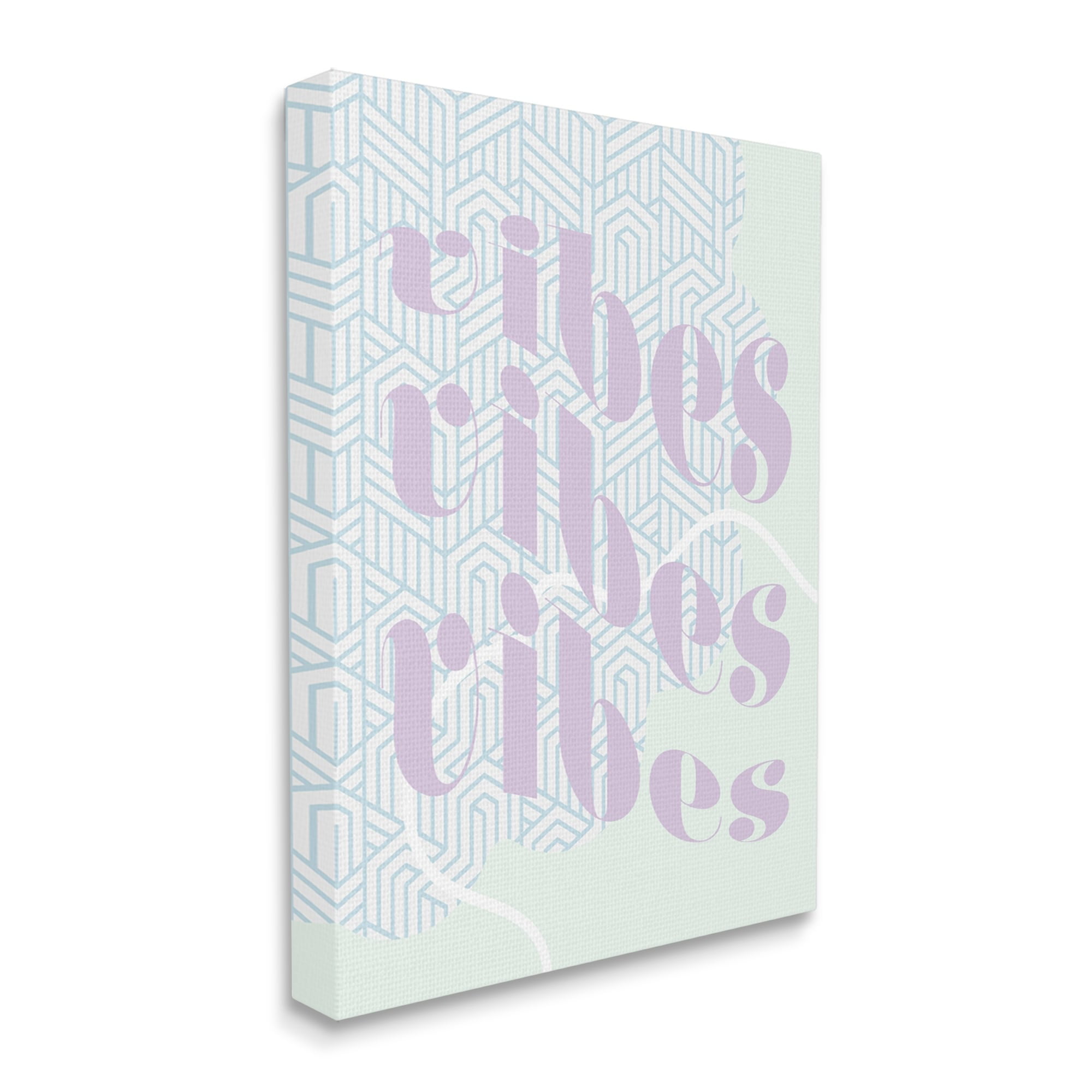 Stupell Industries Vibes Geometric Pastel Phrase Religious Painting Gallery Wrapped Canvas Print Wall Art