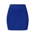 thumbnail image 5 of GZWYHT Skirts for Women,Mini Skirt Women Fashion Solid SKirt Elastic Waist Slim Short Skirt Pencil Skirt,Summer Skirts,Blue Dress,Short Skirts 3XL, 5 of 7