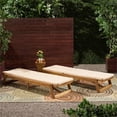 thumbnail image 5 of Afuera Living Outdoor Acacia Wood Chaise Lounge in Teak and Cream (Set of 2), 5 of 12