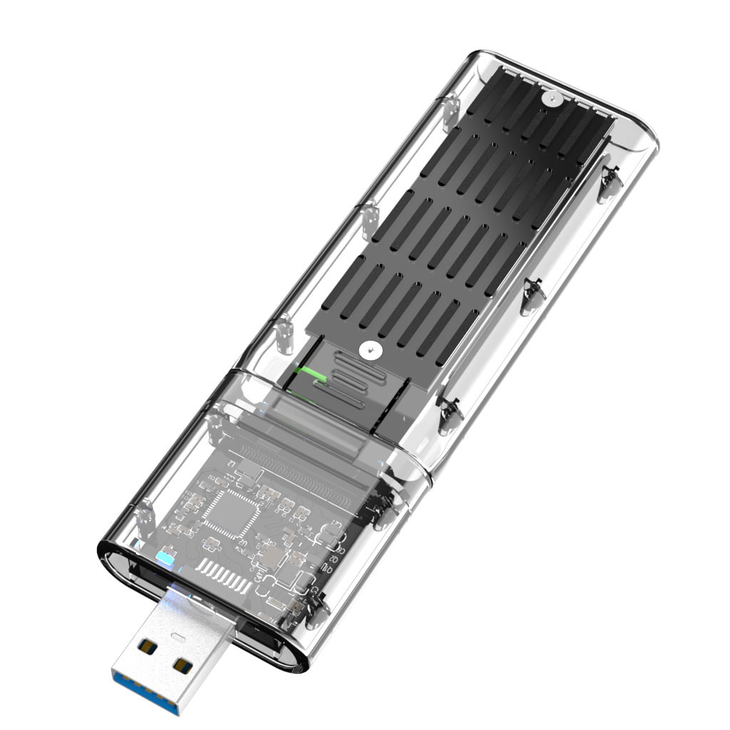 for M.2 SATA HDD for Case Box Transparent USB3.0 Gen1 SSD Hard Disk Box  Enclosur