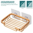 thumbnail image 2 of LOLIPPYY 1 Set Wall-Mountable Golden Aluminium Soap Dish Holder for Bathroom, 2 of 11