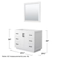 thumbnail image 4 of Wyndham Collection Miranda 42" Wood Single Bathroom Vanity in White/Black Trim, 4 of 5