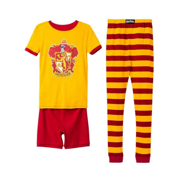 Boys Yellow & Red Gryffindor Harry Potter 3 Piece Pajama Sleep Set 4