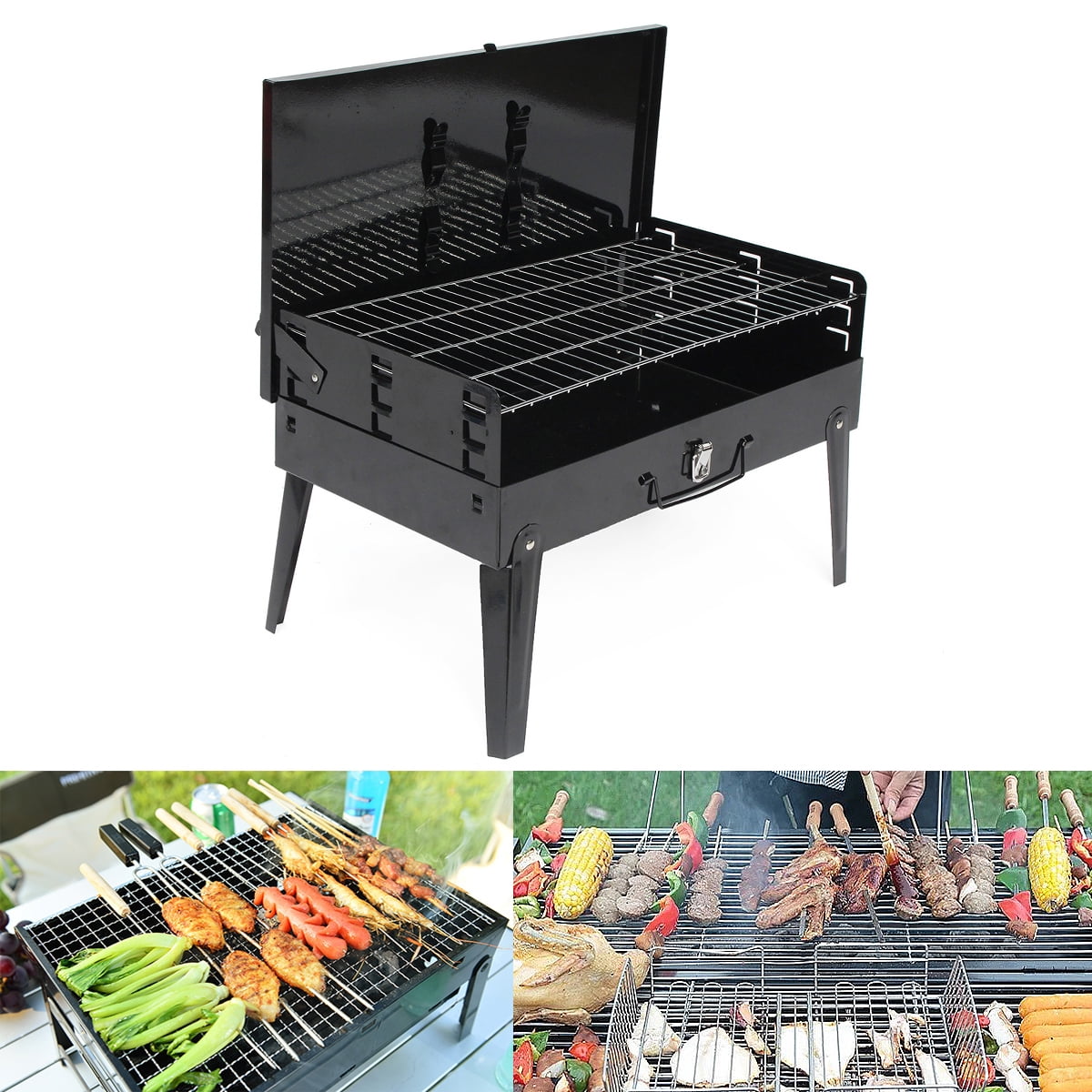 Charcoal Barbeque Grill Portable& Foldable BBQ Barbecue Outdoor Garden