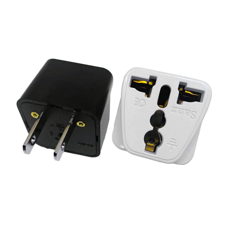 Waroomhouse Plug Converter Universal Safe Mini US 2pin to 3pin Travel Power  Plug Converter for Business Trip