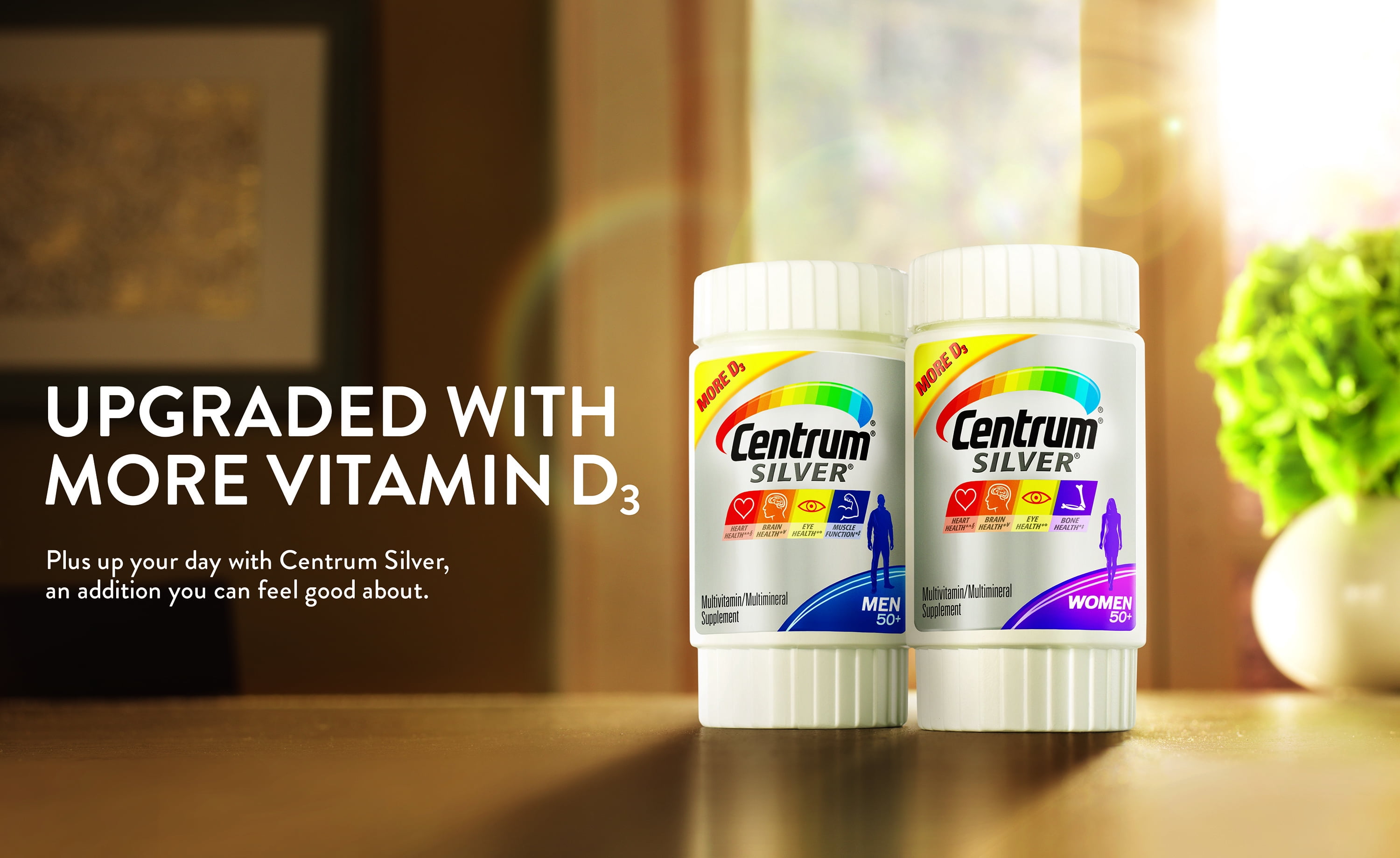 Centrum Silver Adult 166ct BONUS 33% Multivitamin / Multimineral Supplement Tablet, Vitamin D3, Age 50+
