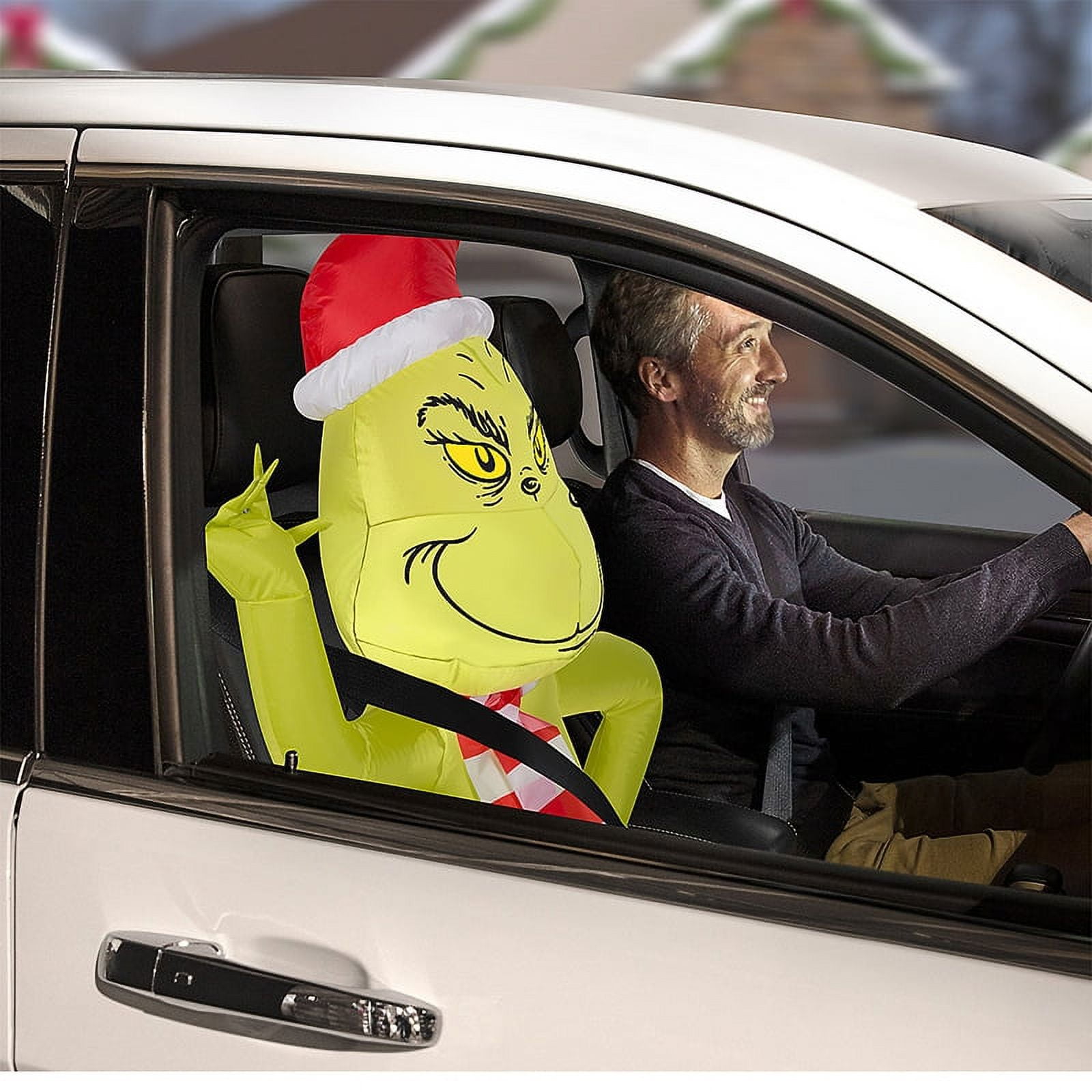 THE GRINCH CAR BUDDY Inflatable AIRBLOWN 3.5' Tall GEMMY Dr. Seuss  CHRISTMAS