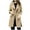 khaki, variant on Long Trench Coats for Women Elegant Trendy Lapel Collar Pea Coats Solid Color Open Front Cardigan Outwear