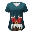 thumbnail image 1 of Tops de Enfermería de Navidad para mujer, uniforme de trabajo, Blusa de manga corta con cuello en V, ropa de enfermería, uniforme de túnica para enfermeras, 1 of 5