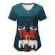 thumbnail image 1 of Tops de Enfermería de Navidad para mujer, uniforme de trabajo, Blusa de manga corta con cuello en V, ropa de enfermería, uniforme de túnica para enfermeras, 1 of 5