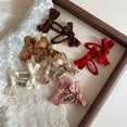 thumbnail image 2 of Baby Hair Clips New Autumn and Winter Leaf Color Series Cotton Belt Bow Children's BB Clips Bangs Hairclips Side Hair Accessory, 2 of 10