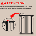 thumbnail image 4 of Fairy Baby Baby Gate Tall 40.55" Extra Wide Pet Dog Gate 30"-74" Black Metal, 4 of 8