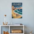 thumbnail image 4 of Retro Vintage Travel Poster Wall Art Divorce Beach Los Cabos Mexico Scenic Ocean Pacific Coast Romantic Landscape Canvas Poster, 4 of 8