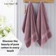 thumbnail image 3 of Juego de toallas de baño LANE LINEN Wishful Mauve, 100% algodón, 35 x 66 cm, paquete de 2, 3 of 9