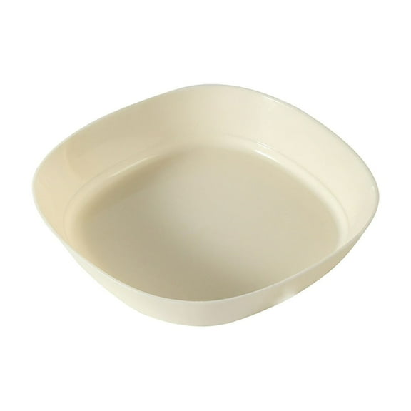 Nkmbld Plastic Reusable Dinner Plate for Snacks Desserts Fruit Cakes Candy Utensils Suitable for Home Kitchens Beige Singles 6.1 Inches, Beige