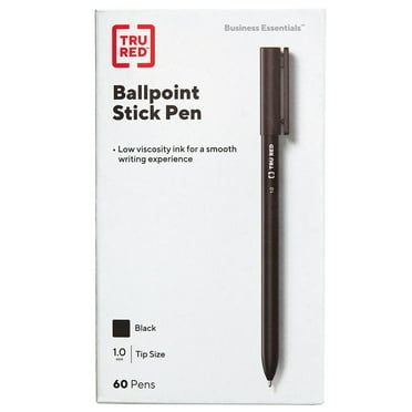 TRU RED Ballpoint Pen Medium Point 1.0mm Black 60/Pack TR52862