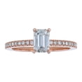thumbnail image 2 of 14K Rose Gold 1-1/4 cttw. Certified Diamonds Emerald-cut Engagement Ring by Hollywood Hills Jewelers, 2 of 6